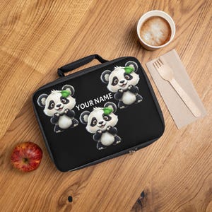 Adorable Panda Lunch Bag, Cute Kids Lunchbox, Insulated Tote for School, Eco-Friendly Food Carrier, Back to School Essentials