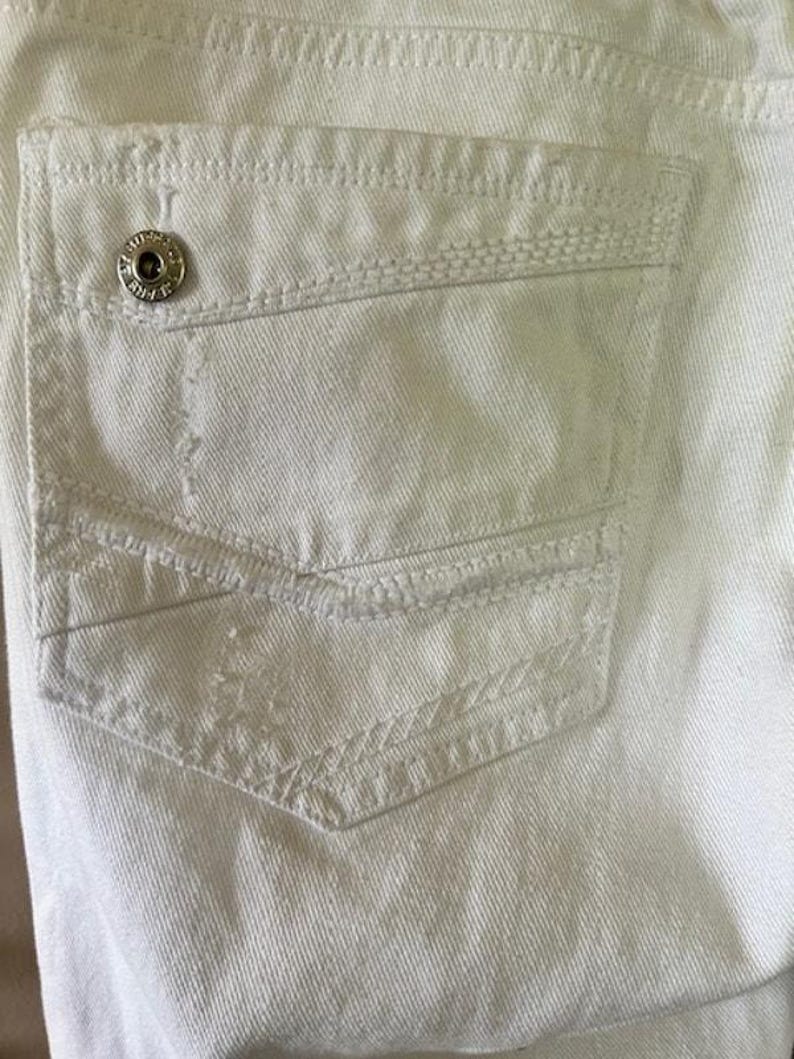 Vaqueros desgastados blancos ajustados Buffalo David Bitton Spencer 31x32 imagen 5