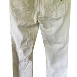 Vaqueros desgastados blancos ajustados Buffalo David Bitton Spencer 31x32 imagen 4