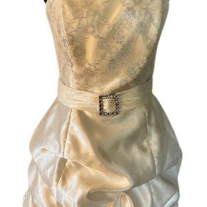 Vintage Jessica McClintock for Gunne Sax Strapless Satin Bubble Hem Dress Size 7