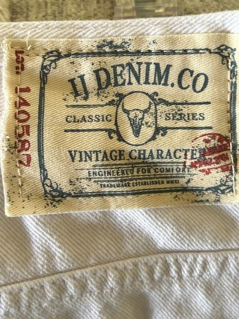 Vaqueros desgastados blancos ajustados Buffalo David Bitton Spencer 31x32 imagen 6