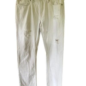 Vaqueros desgastados blancos ajustados Buffalo David Bitton Spencer 31x32 imagen 2