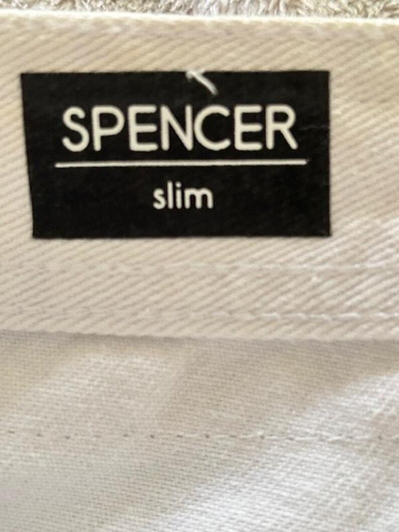 Vaqueros desgastados blancos ajustados Buffalo David Bitton Spencer 31x32 imagen 7