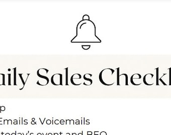 Daglig checklista, inrätta ditt säljkontor, skapa en försäljningsbudget och detaljerad försäljningsplan