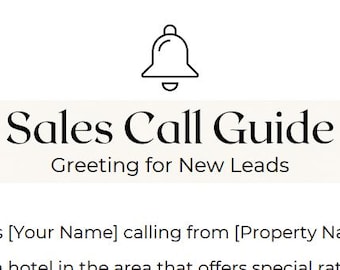 Mall för e-postmeddelanden till potentiella kunder, skript för samtalsguide för säljare, återkommande samtal, samtalsformulär för potentiella kunder, paket med standardoperationer för förslag