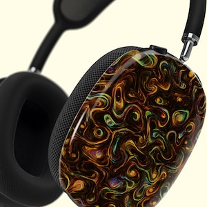 Apple Air pod Max Case - with a Abstract Oil print design scratch resistant Airpod Max Cover, Gloss or Matte Finish, Airpod Max Accessories
