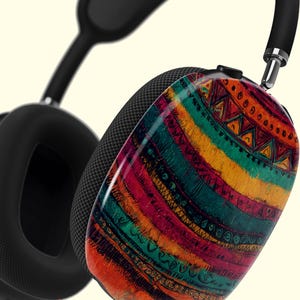 Boho Trendy AirPod Max Case Cover - Colorful Boho Design, Unique Earphone Cover, Apple Airpod Max Accessory, Hard Shell Protective Max Cover
