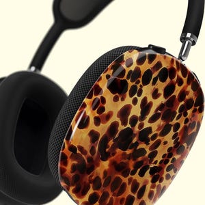 Tortoise Shell Print AirPods Max Cover Case - Stylish Protective Cases for Apple Headphones, Hard Shell Airpod Max Headphone Accessory