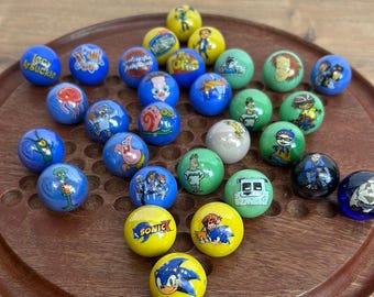 コミックシリーズ ヴィンテージ ビー玉 30個セット - 1インチ