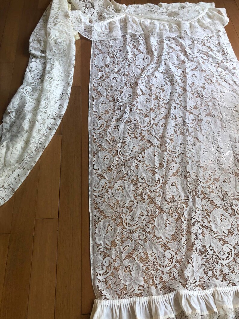 Vintage Lace Shower Curtain Cottage Victorian Style 74 X 74 Etsy