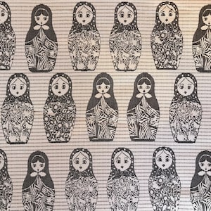 Matryoshka Russian Nesting Doll Upholstery Tapestry Fabric 1 Yard 78&quot; Wide Heavy Weight