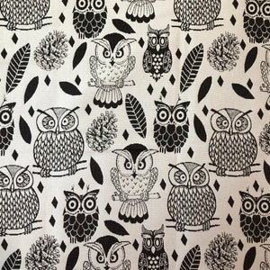 Owls #3 Upholstery Tapestry Toile Fabric 1 Yard 78&quot; Wide Heavy Weight