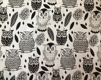 Owls #3 Upholstery Tapestry Toile Fabric 1 Yard 78" Wide Heavy Weight