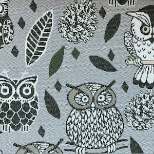 Owls #2 House Upholstery Tapestry Toile Fabric 1 Yard 78&quot; Wide Heavy Weight