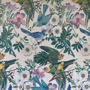 Edem Birds Upholstery Tapestry Toile Fabric 1 Yard 78" Wide Heavy Weight