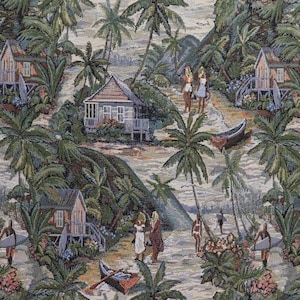 Tropic Life Luxurious Upholstery Tapestry Fabric Toile Yard 78&quot; Wide Heavy
