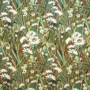 Wild Flowers Bobbin Upholstery Tapestry Toile Fabric 1 Yard 78&quot; Wide Heavy Weight