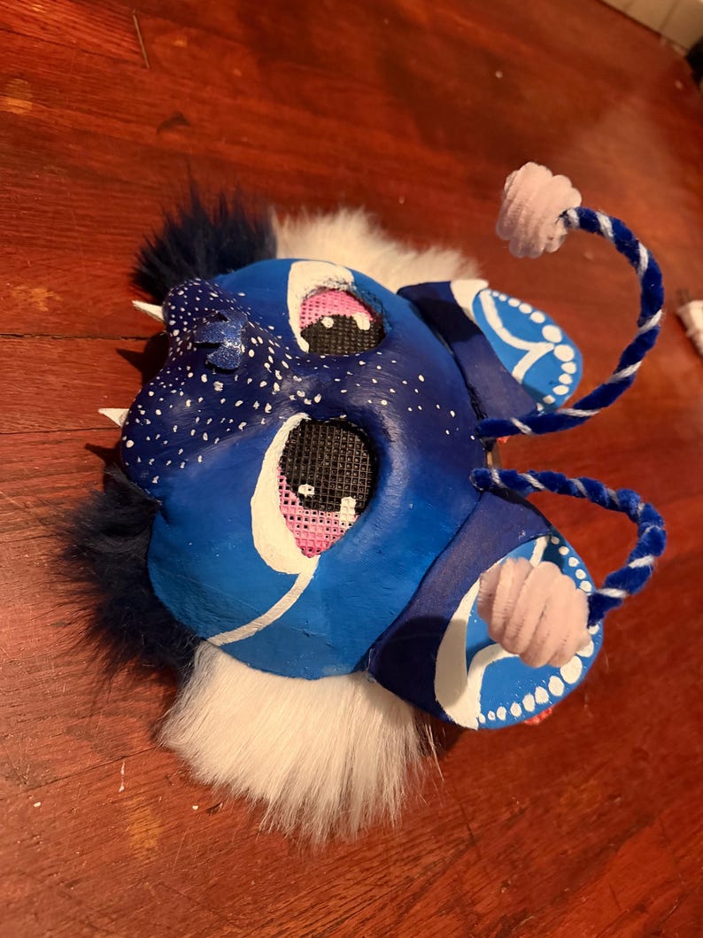 Therian Alien Mask - Blue Alien Mask - Etsy