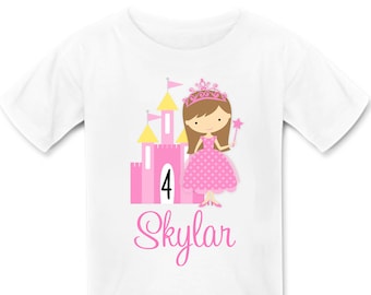 Princess Shirt,  Princess Birthday Shirt, Personalized Princess Tshirt, Personalized Birthday Shirt, Princess Birthday Party, Birthday Shirt