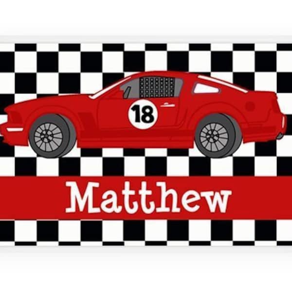 Personalized Race Car Placemat, Kids Personalized Place Mat, Race Car Personalized Gift, Race Car Placemats, Kids Personalized Gifts