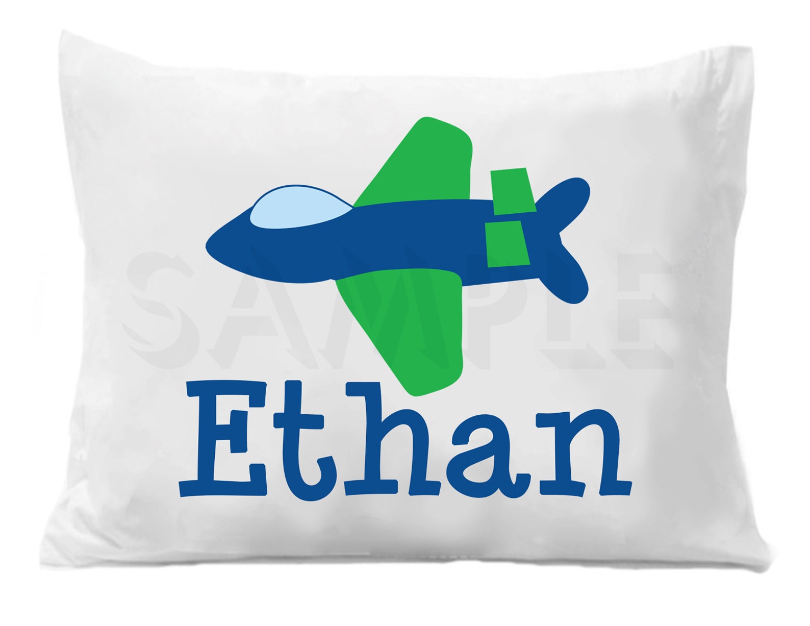 Airplane Pillow Case Personalized Pillowcase Etsy