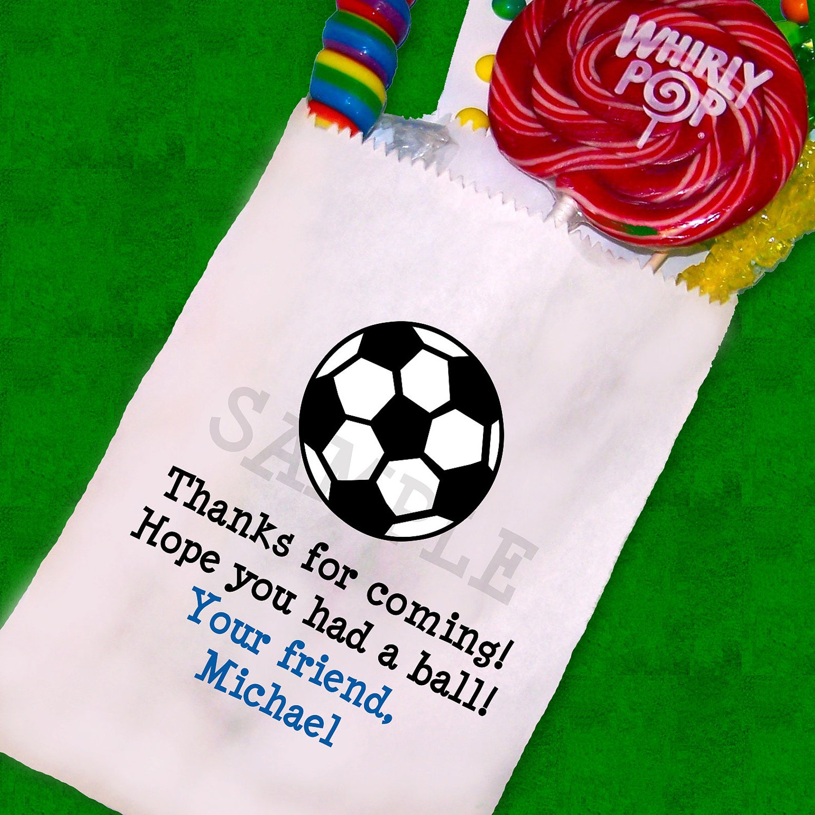 Soccer Party Favor Bag Soccer Candy Bags Goody Bags Party Etsy