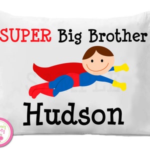 Big Sister , Super Big Sister , Girls Personalized Pillow Case image 2