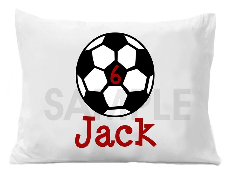 Soccer Personalized Pillow Case Kids Personalized Pillowcase Etsy