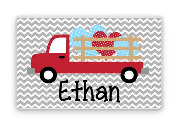 Personalized Valentine's Day Placemat, Laminated Placemat, Valentine Table Decoration, Valentine's Day Decorations, Valentine's Day Gift Il_570xn