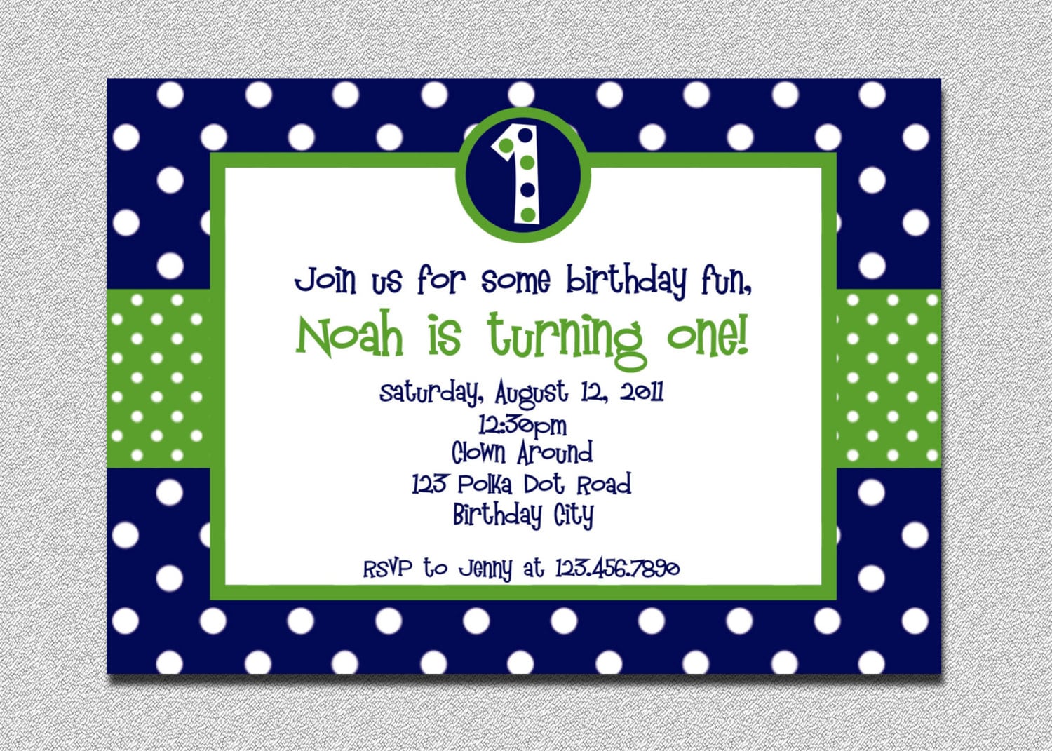 1st birthday polka dot