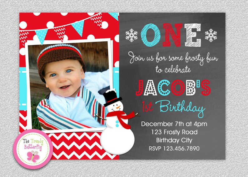 Snowman Winter Birthday Invitation , Snowman Birthday Invitation, Girls Snowman Birthday Party Invitation, Printed or Printable Invitations image 2