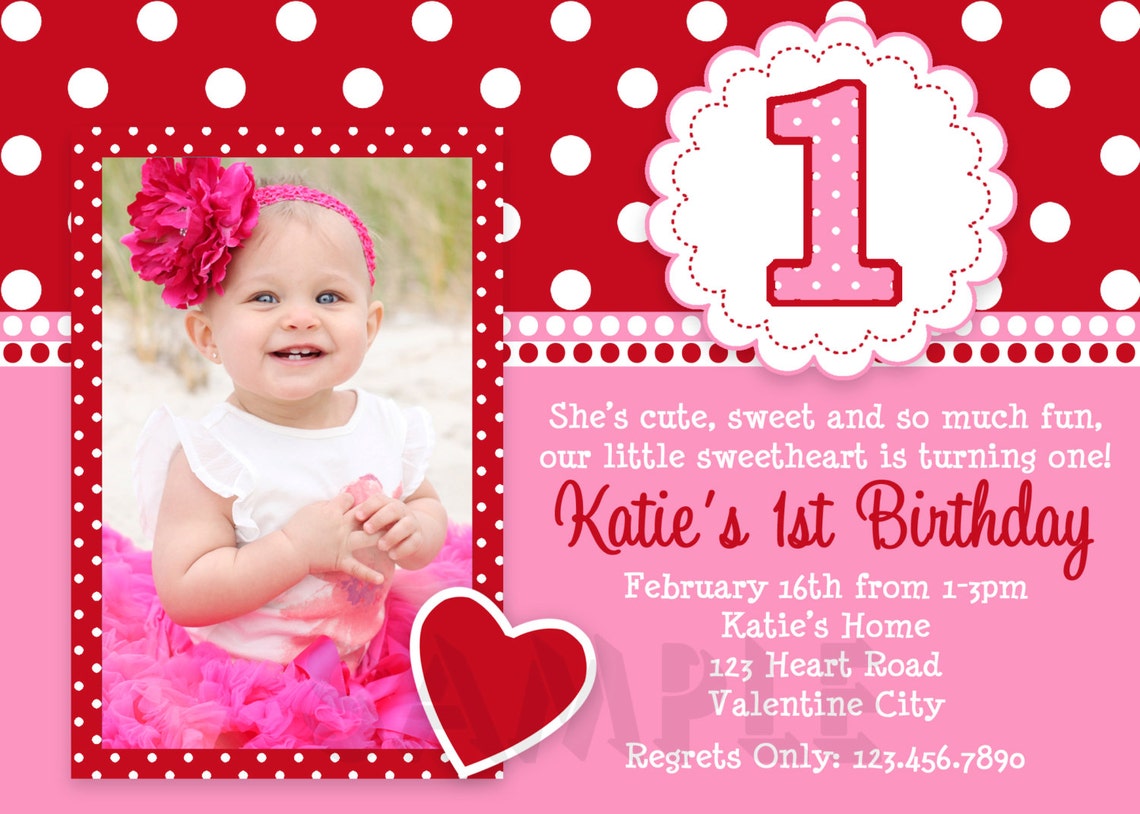 Cheap valentines day gift and present ideas 2018 Valentines Birthday Invitation 1st Birthday Valentines - Etsy