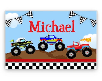 Personalized Truck Placemat, Kids Personalized Placemat, Customized Placemats for kids, Kids Placemat, Personalized Kids Gift