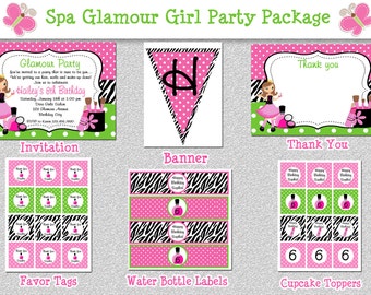 Glamour Girl Birthday Party Package , Glamour Girl Birthday Party Package Printable