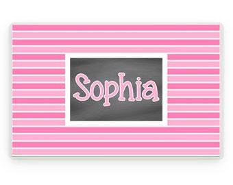 Personalized placemat, Kids Placemat, Monogrammed placemat, Striped Placemat, Personalized Kids Gift, Kids Personalized Gift, Choose Colors