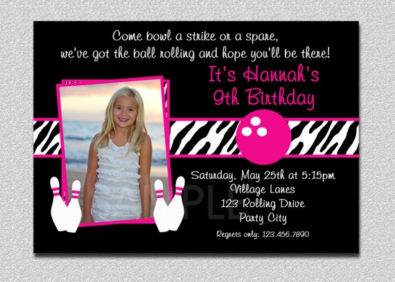 Bowling Birthday Invitation Bowling Birthday Party Invite Printable Il_570xn