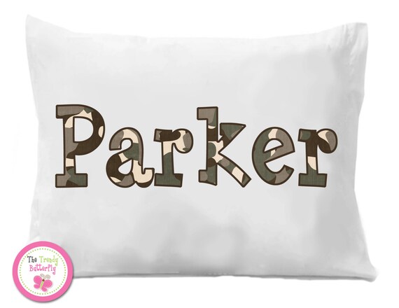 Name Pillow Case Boys Camouflage Personalized PillowCase Il_570xn
