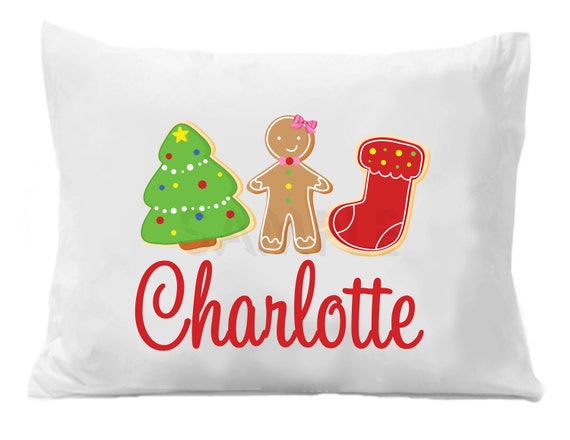 Christmas Cookies , Cookie Personalized Pillow Case , Christmas Bedding Boys or Girls Il_570xn