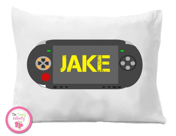 Video Game Controller Pillow Case , Boys Personalized Pillow Case , Video Game , Boys Bedding , Personalized Video Controller Il_570xn