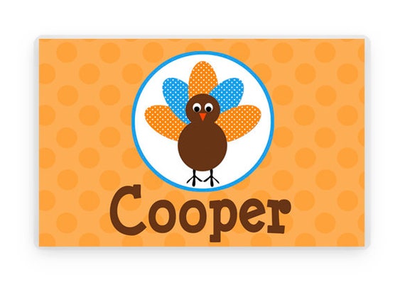 Personalized Thanksgiving Placemat, Laminated Placemat, Thanksgiving Table Decoration, Turkey Decorations, Kids Table, Thanksgiving Gift Il_570xn