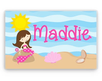 Personalized Placemat, Kids Placemat, Mermaid Placemat, Childs Placemat, Laminated Placemat, Personalized Gift, Kids Gift, Childrens Gift