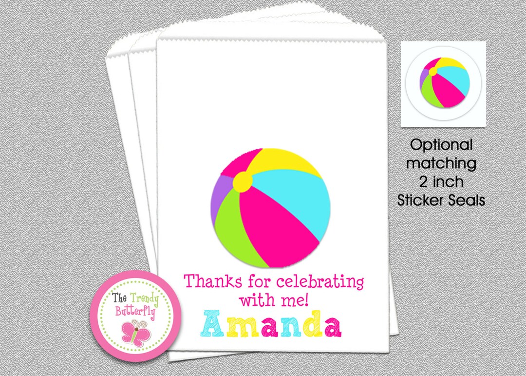 Pool Party Favor Bags Pool Beach Party Bags Goody Bags Etsy