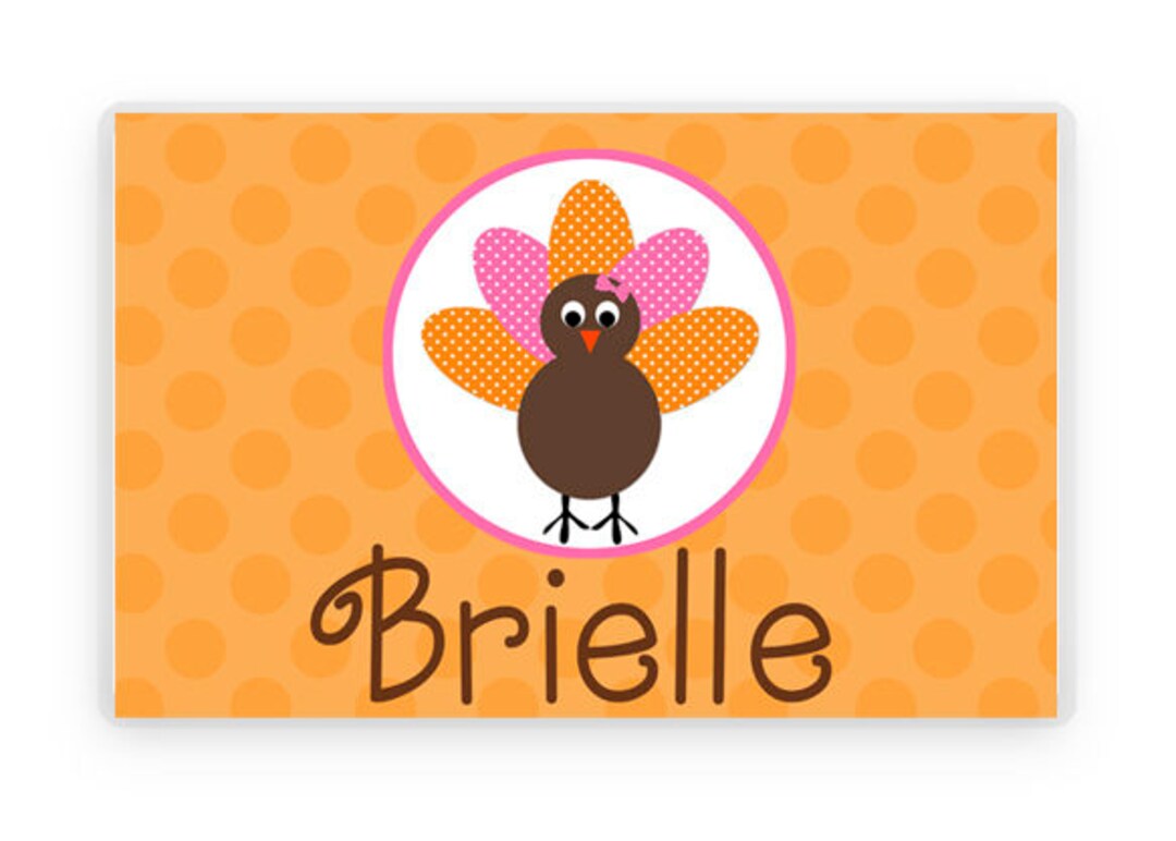 Personalized Thanksgiving Placemat, Laminated Placemat, Thanksgiving