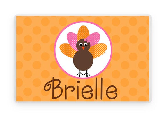 Personalized Thanksgiving Placemat, Laminated Placemat, Thanksgiving Table Decoration, Turkey Decorations, Kids Table, Thanksgiving Gift Il_570xn