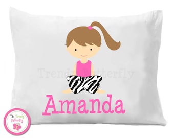 Pajama Personalized Pillow Case , Sleepover Slumber Party Personalized Pillow Case