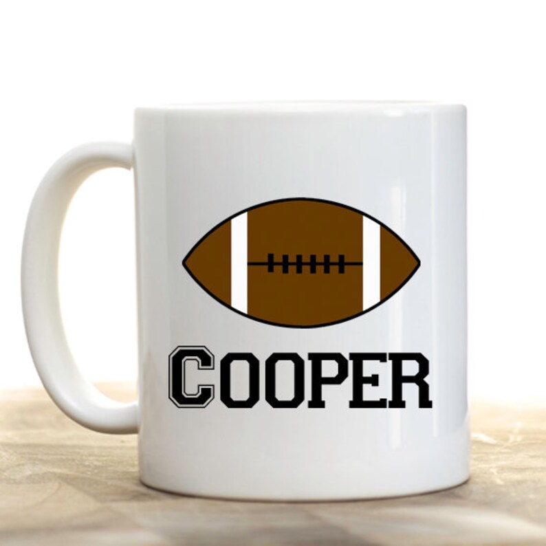 Personalized Football Mug Football Sports Team Mug Football Etsy