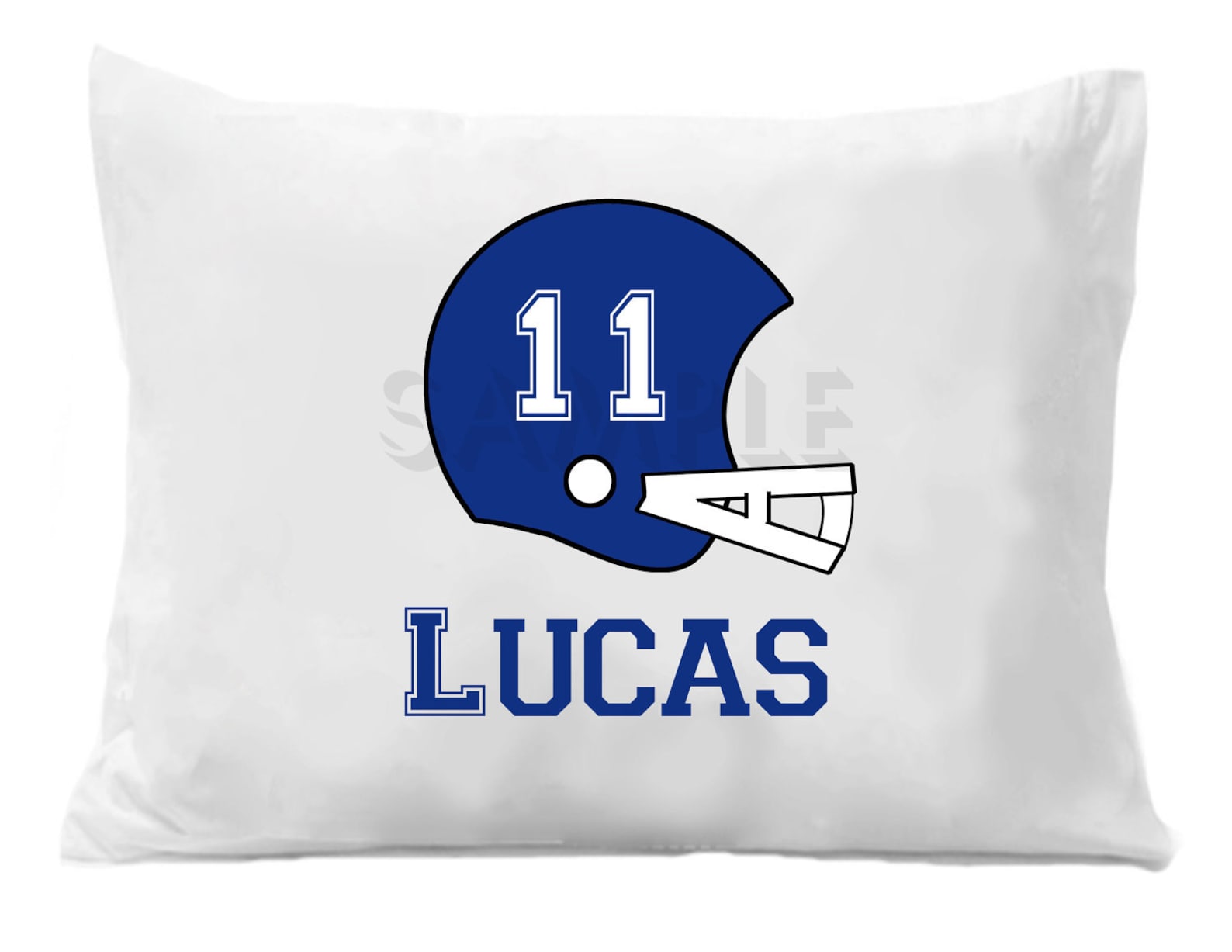 Football Pillow Case Personalized Sports Bedding Etsy