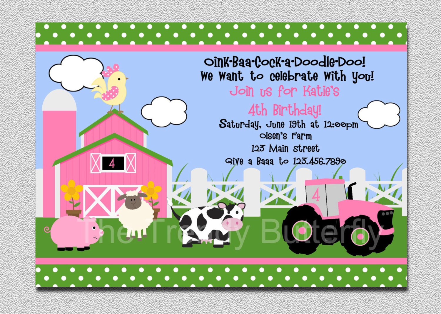 Farm Invitation Girls Farm Invitation Pink Farm Invitation - Etsy Denmark Farm Invitation Girls Farm Invitation Pink Farm Invitation - Etsy Denmark