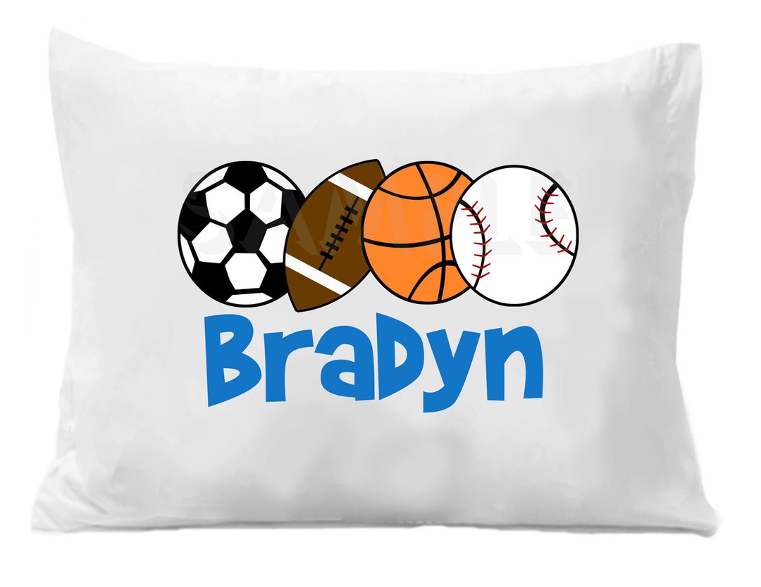 Sports Pillow Case , Soccer , Baseball , Basketball , Football Pillow