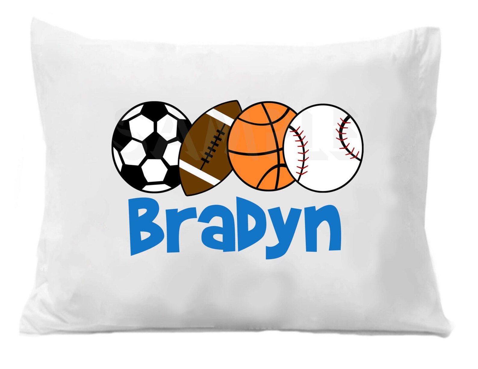 Sports Pillow Case Soccer Baseball Basketball Football Etsy